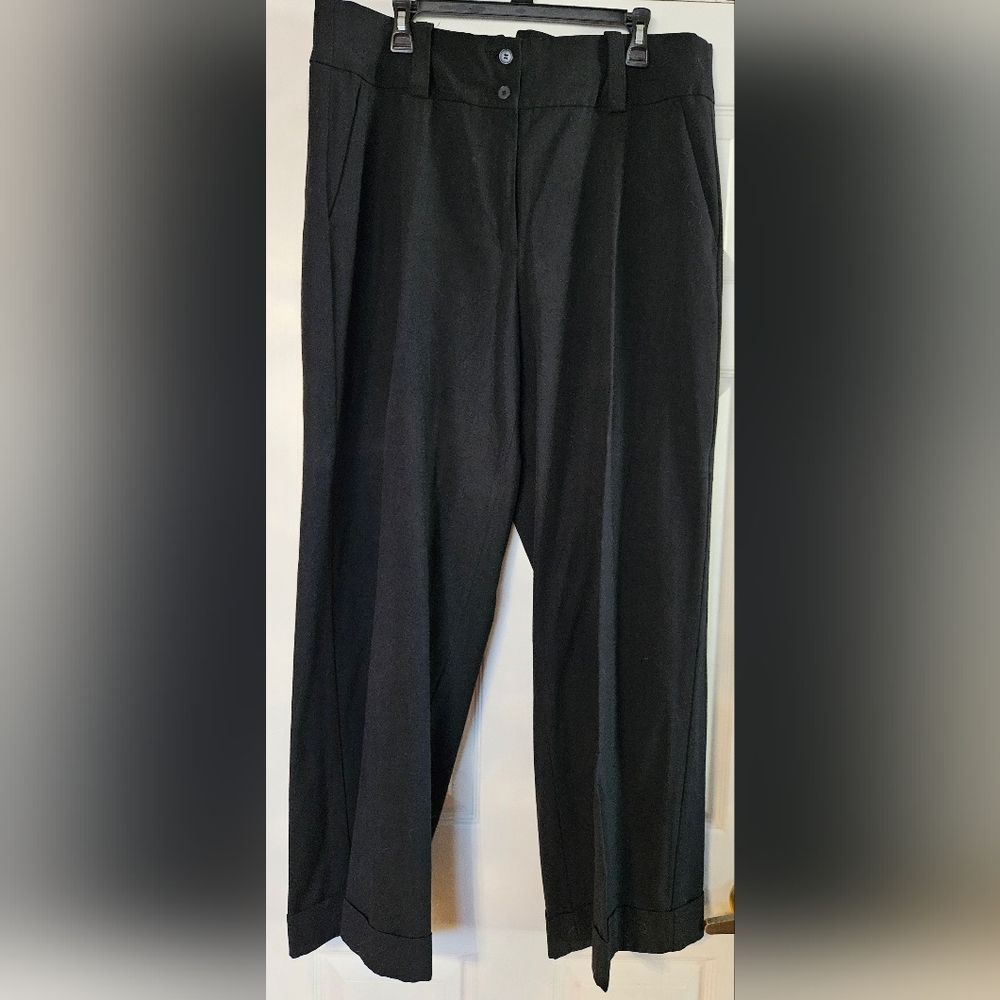 Lane Bryant Wide Leg Black Dress Pants